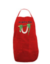 Anaconda Design Green Text Dark Adult Apron-Bib Apron-TooLoud-Red-One-Size-Davson Sales