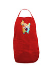 Cartoon Pomeranian Dark Adult Apron-Bib Apron-TooLoud-Red-One-Size-Davson Sales