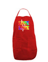 Love Is Love Lesbian Pride Dark Adult Apron-Bib Apron-TooLoud-Red-One-Size-Davson Sales