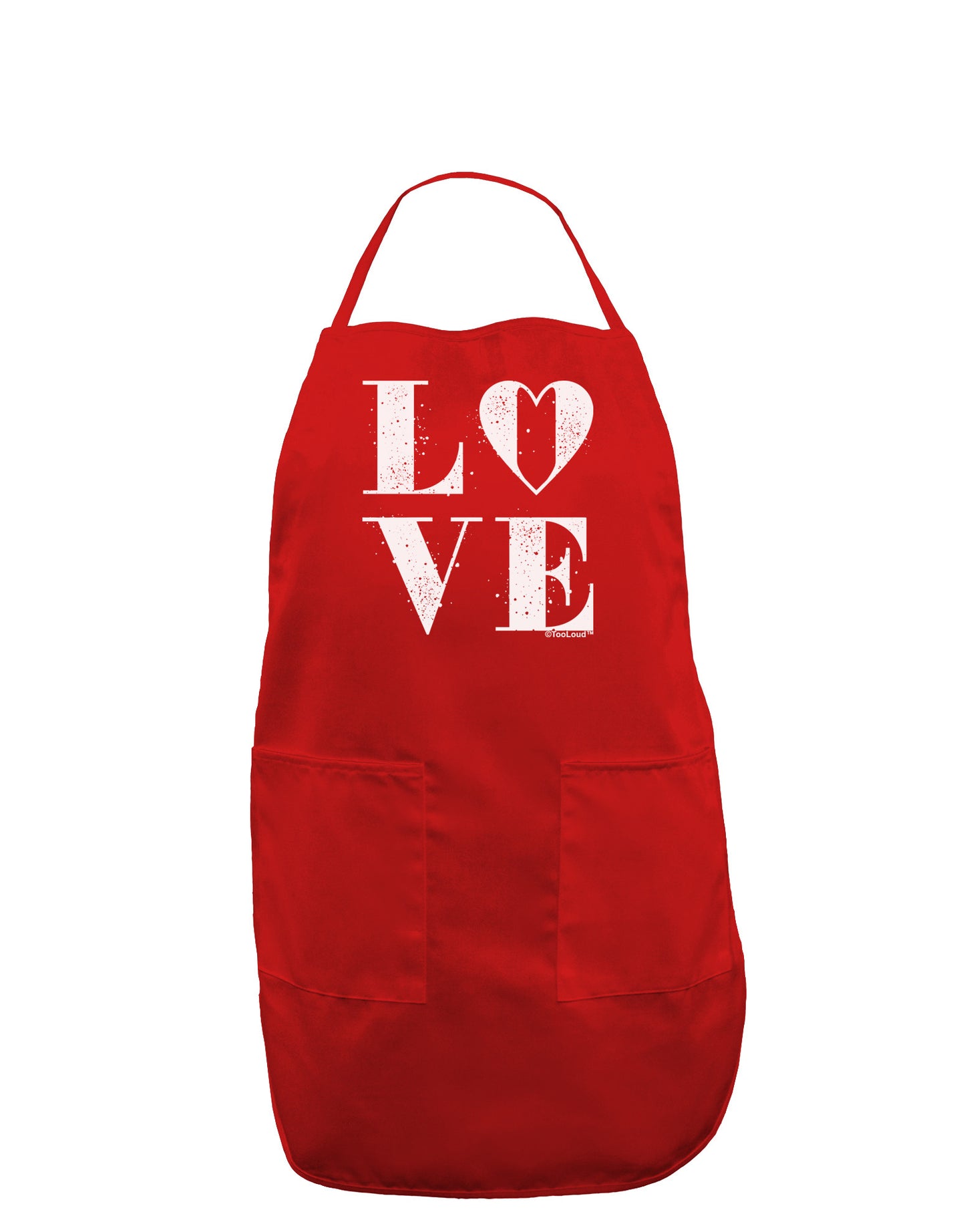 Love Splatter Dark Adult Apron-Bib Apron-TooLoud-Red-One-Size-Davson Sales