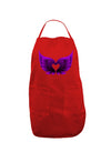 Cute Dark Angel Wings Black and Purple Heart Dark Adult Apron-Bib Apron-TooLoud-Red-One-Size-Davson Sales