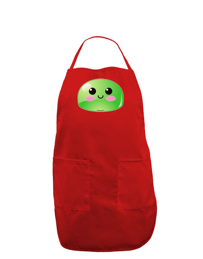 Cute RPG Slime - Green Dark Adult Apron by TooLoud-Bib Apron-TooLoud-Red-One-Size-Davson Sales