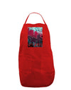 Chicago Abstract 2 Dark Adult Apron-Bib Apron-TooLoud-Red-One-Size-Davson Sales