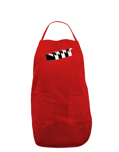 Six Geese A laying Dark Adult Apron-Bib Apron-TooLoud-Red-One-Size-Davson Sales