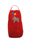 Cute Elephant with Balloons Dark Adult Apron-Bib Apron-TooLoud-Red-One-Size-Davson Sales