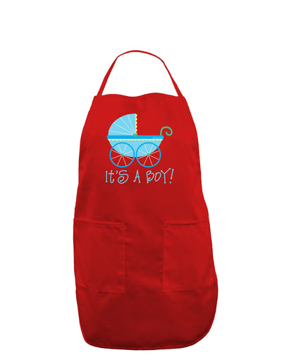 It's a Boy - Baby Boy Carriage Dark Adult Apron-Bib Apron-TooLoud-Red-One-Size-Davson Sales