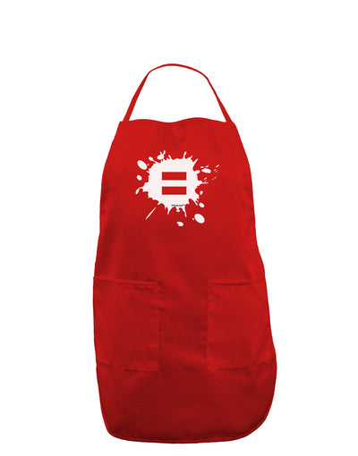 Equal Paint Splatter Dark Adult Apron by TooLoud-Bib Apron-TooLoud-Red-One-Size-Davson Sales