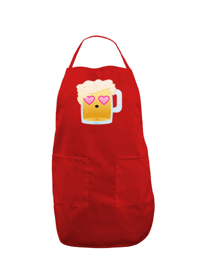 Cute Infatuated Beer Dark Adult Apron by TooLoud-Bib Apron-TooLoud-Red-One-Size-Davson Sales