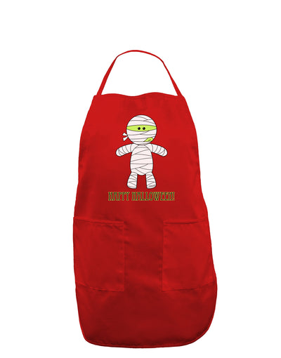 Cute Mummy Happy Halloween Dark Adult Apron-Bib Apron-TooLoud-Red-One-Size-Davson Sales