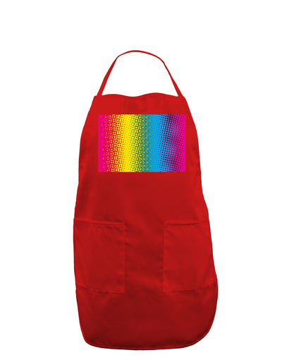 CMY Graphic Rainbow Dark Adult Apron-Bib Apron-TooLoud-Red-One-Size-Davson Sales