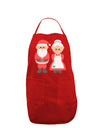 Cute Mr and Mrs Santa Claus Couple Christmas Dark Adult Apron-Bib Apron-TooLoud-Red-One-Size-Davson Sales