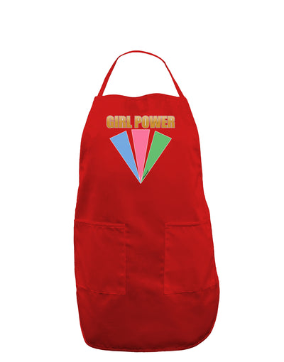 Girl Power Stripes Dark Adult Apron by TooLoud-Bib Apron-TooLoud-Red-One-Size-Davson Sales