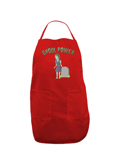 Ghoul Power - Funny Halloween Dark Adult Apron-Bib Apron-TooLoud-Red-One-Size-Davson Sales