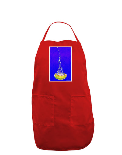 Solo Jellyfish Watercolor Dark Adult Apron-Bib Apron-TooLoud-Red-One-Size-Davson Sales