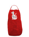 My Cat Is My Valentine Dark Adult Apron by TooLoud-Bib Apron-TooLoud-Red-One-Size-Davson Sales