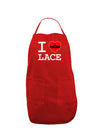 I Love Heart Lace Dark Adult Apron-Bib Apron-TooLoud-Red-One-Size-Davson Sales