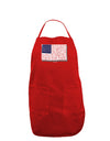 Veterans Scripted Flag Dark Adult Apron-Bib Apron-TooLoud-Red-One-Size-Davson Sales