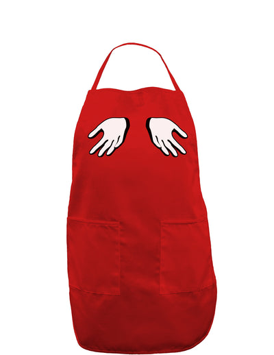 Shrugging Hands Dark Adult Apron-Bib Apron-TooLoud-Red-One-Size-Davson Sales