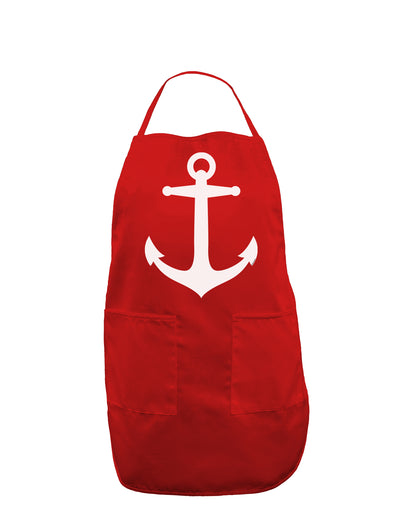 Nautical Sailor Anchor Dark Adult Apron-Bib Apron-TooLoud-Red-One-Size-Davson Sales