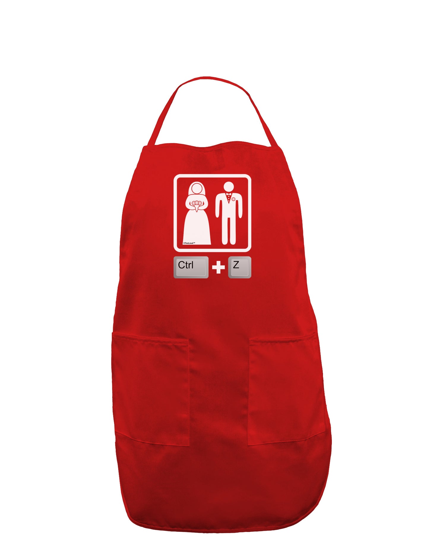 Ctrl Z - Marriage Dark Adult Apron-Bib Apron-TooLoud-Red-One-Size-Davson Sales