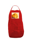 Lion Watercolor 3 Text Dark Adult Apron-Bib Apron-TooLoud-Red-One-Size-Davson Sales