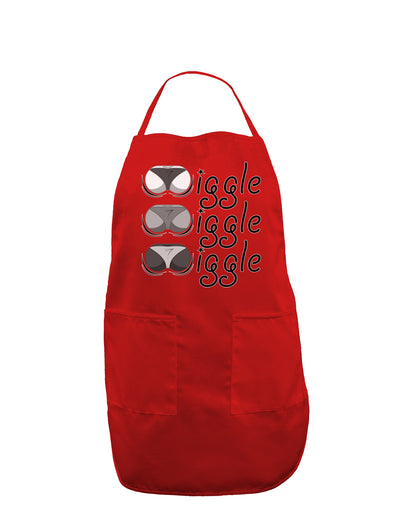 Wiggle Wiggle Wiggle - Twerk Dark Adult Apron-Bib Apron-TooLoud-Red-One-Size-Davson Sales