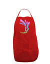 Tropical Feathers Dark Adult Apron-Bib Apron-TooLoud-Red-One-Size-Davson Sales