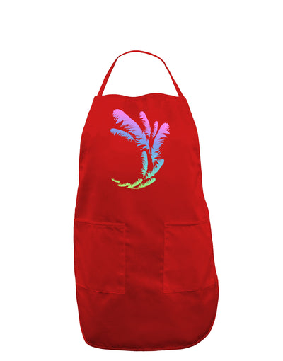 Tropical Feathers Dark Adult Apron-Bib Apron-TooLoud-Red-One-Size-Davson Sales