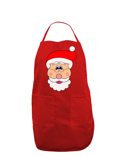 Santa Claus Face Christmas Dark Adult Apron-Bib Apron-TooLoud-Red-One-Size-Davson Sales