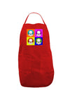 Clown Face Pop Art Dark Adult Apron-Bib Apron-TooLoud-Red-One-Size-Davson Sales