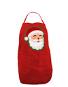 Cute Santa Claus Face Faux Applique Dark Adult Apron-Bib Apron-TooLoud-Red-One-Size-Davson Sales