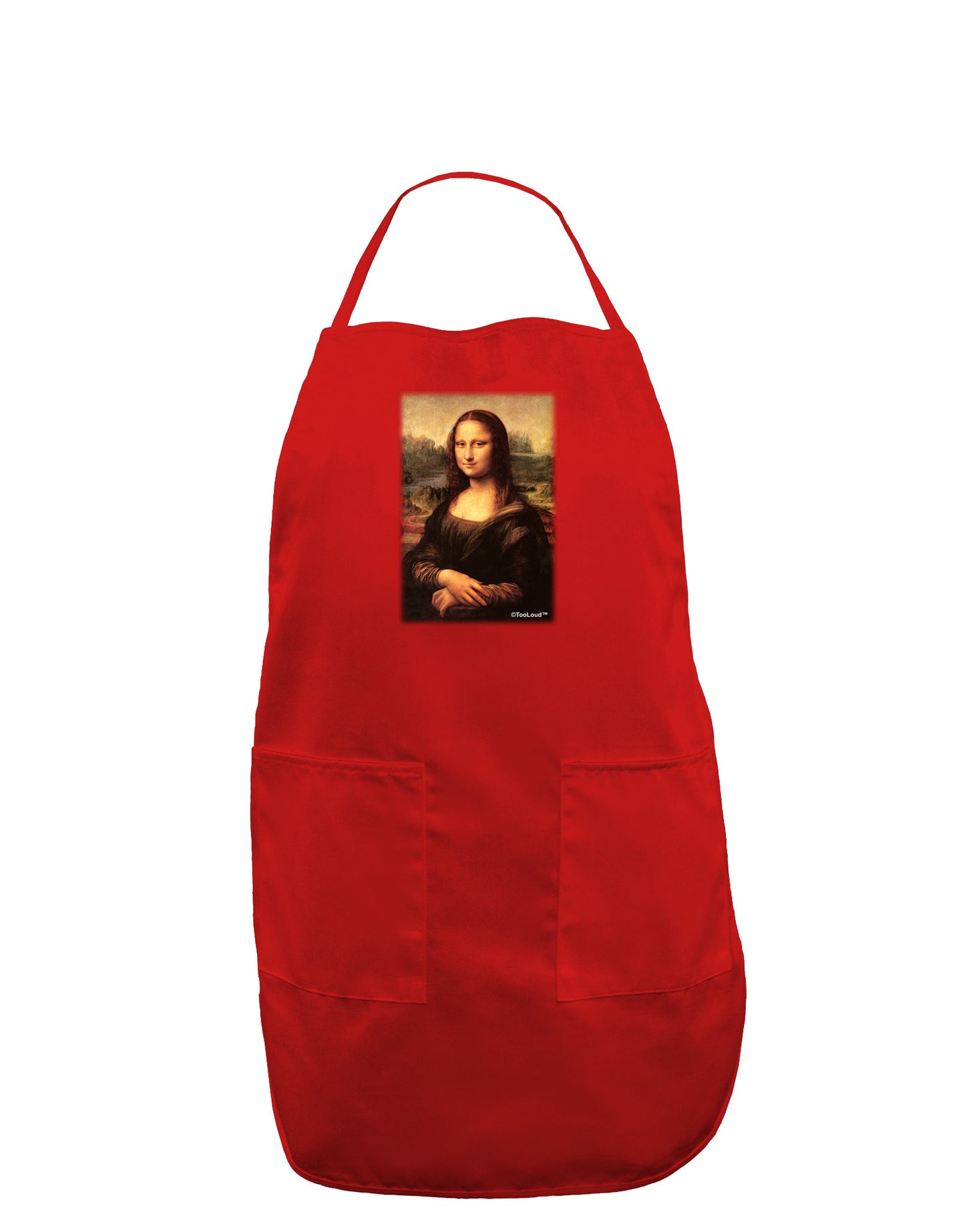 Mona Painting Dark Adult Apron-Bib Apron-TooLoud-Red-One-Size-Davson Sales