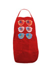 Red White and Blue USA Flag Aviators Dark Adult Apron-Bib Apron-TooLoud-Red-One-Size-Davson Sales