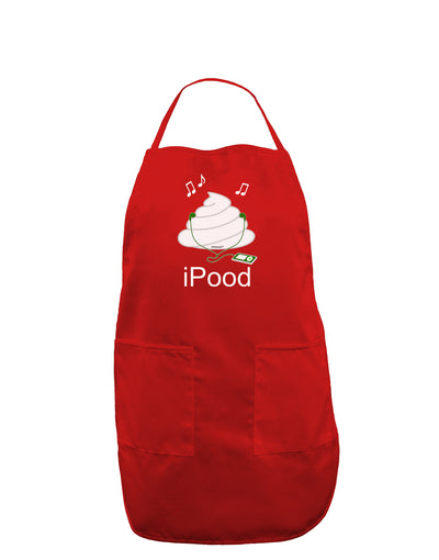 iPood Dark Adult Apron-Bib Apron-TooLoud-Red-One-Size-Davson Sales