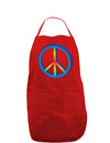 Rainbow Peace Dark Adult Apron-Bib Apron-TooLoud-Red-One-Size-Davson Sales