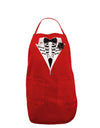 Skeleton Tuxedo Halloween Dark Adult Apron-Bib Apron-TooLoud-Red-One-Size-Davson Sales