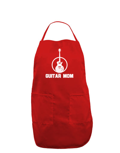 Guitar Mom - Mother's Day Design Dark Adult Apron-Bib Apron-TooLoud-Red-One-Size-Davson Sales