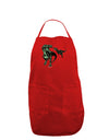 Jurassic Dinosaur Design 1 Dark Adult Apron by TooLoud-Bib Apron-TooLoud-Red-One-Size-Davson Sales