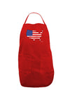 United States Cutout - American Flag Distressed Dark Adult Apron by TooLoud-Bib Apron-TooLoud-Red-One-Size-Davson Sales