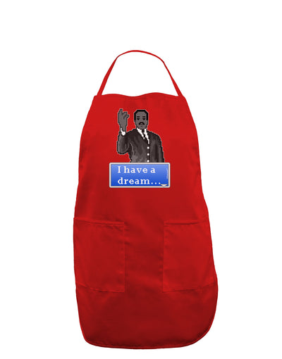 I have a Dream Pixel Art Dark Adult Apron by TooLoud-Bib Apron-TooLoud-Red-One-Size-Davson Sales