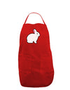 Cute Bunny Rabbit Easter Dark Adult Apron-Bib Apron-TooLoud-Red-One-Size-Davson Sales