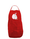 Easter Bunny and Egg Design Dark Adult Apron by TooLoud-Bib Apron-TooLoud-Red-One-Size-Davson Sales