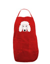 Cute Poodle Dog - White Dark Adult Apron by TooLoud-Bib Apron-TooLoud-Red-One-Size-Davson Sales