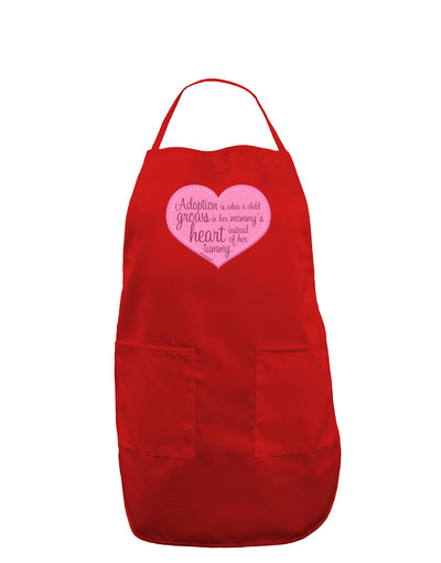 Adoption is When - Mom and Daughter Quote Dark Adult Apron by TooLoud-Bib Apron-TooLoud-Red-One-Size-Davson Sales