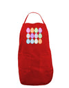 Cute Faux Applique Easter Eggs Dark Adult Apron-Bib Apron-TooLoud-Red-One-Size-Davson Sales