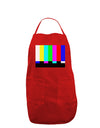 Color Bars Test Signal Dark Adult Apron-Bib Apron-TooLoud-Red-One-Size-Davson Sales