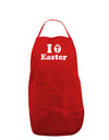 I Egg Cross Easter Design Dark Adult Apron by TooLoud-Bib Apron-TooLoud-Red-One-Size-Davson Sales