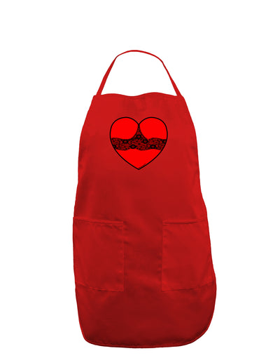 Black Lace Panty Heart Dark Adult Apron-Bib Apron-TooLoud-Red-One-Size-Davson Sales