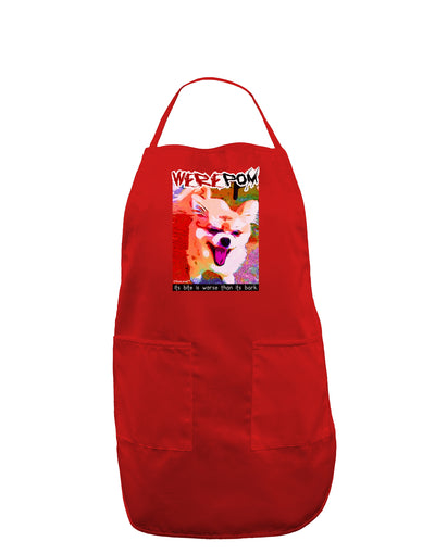 WerePom - Werewolf Pomeranian Dark Adult Apron by TooLoud-Bib Apron-TooLoud-Red-One-Size-Davson Sales