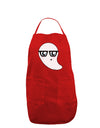 Cute Nerd Ghost Halloween Dark Adult Apron-Bib Apron-TooLoud-Red-One-Size-Davson Sales